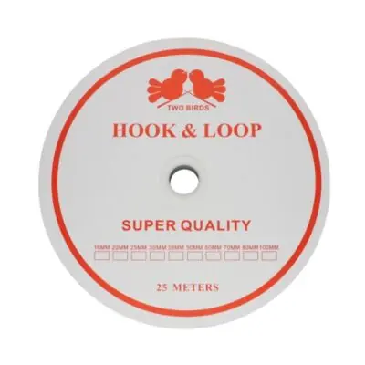 Taśma rzepowa samoprzylepna czarna 580 PES/nylonowa pętelka - 25m