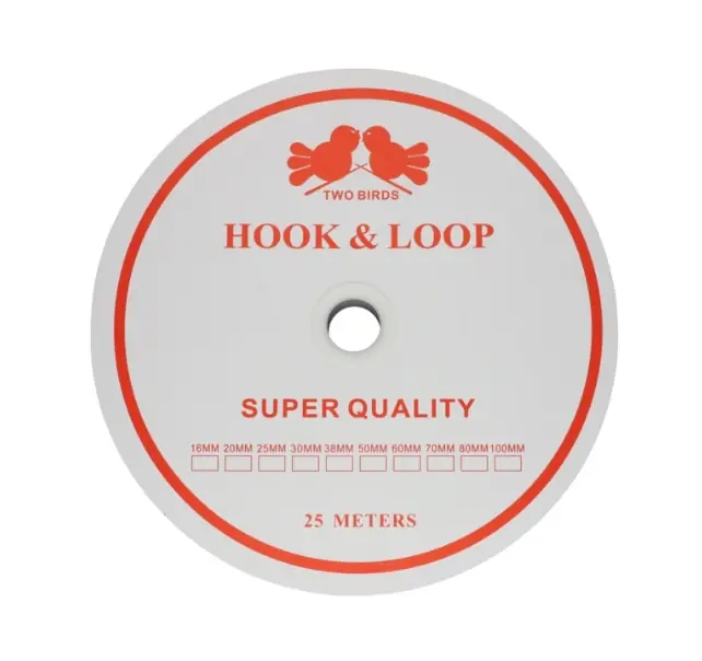 Taśma rzepowa samoprzylepna czarna 580 PES/nylonowa pętelka - 25m